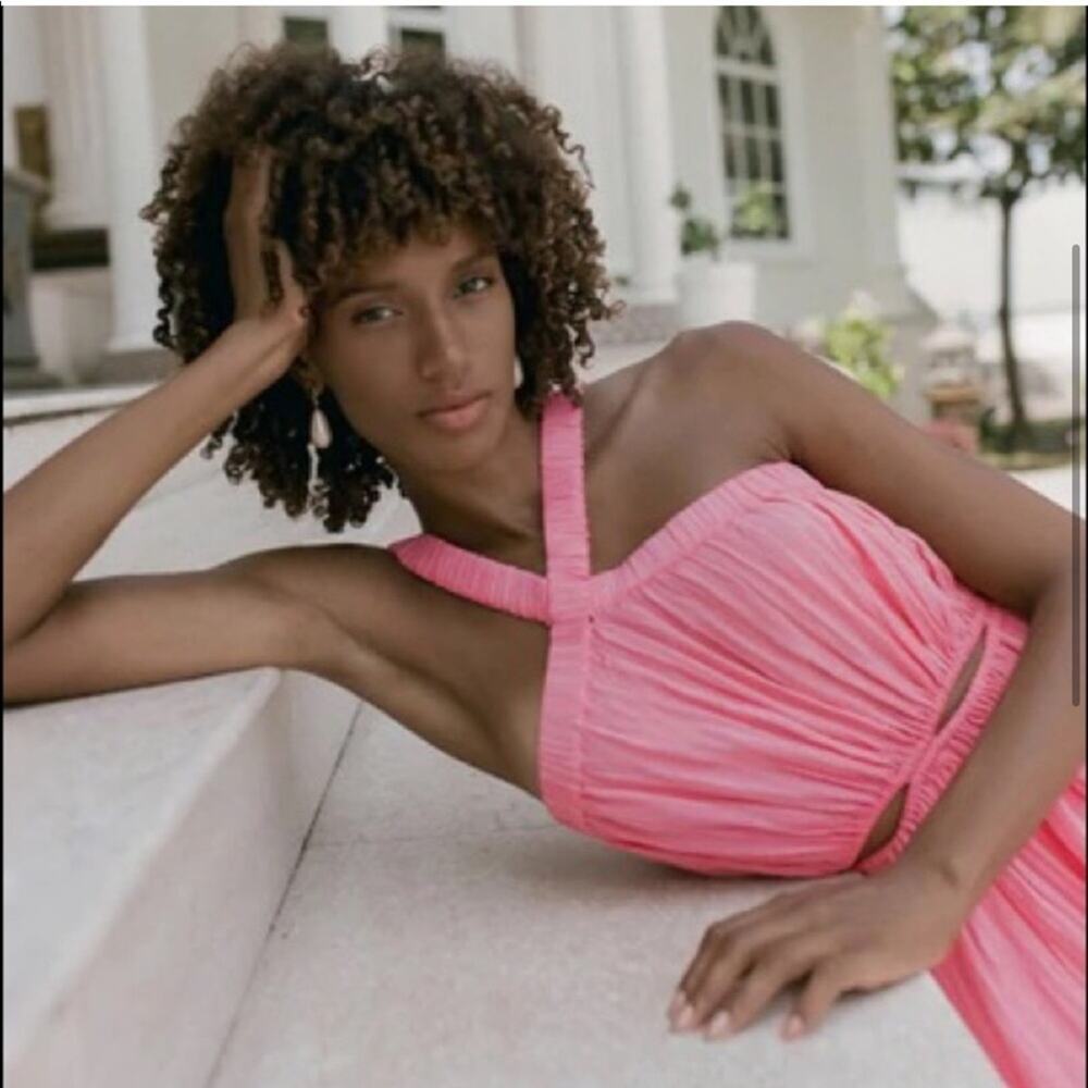 NWT Anthropologie Steele Pink Cutout Dress - Picture 6 of 11